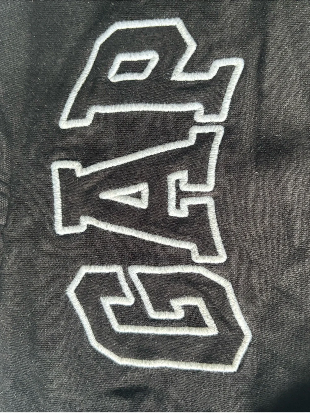 GAP Black Sweatshirt with White Tag Detail